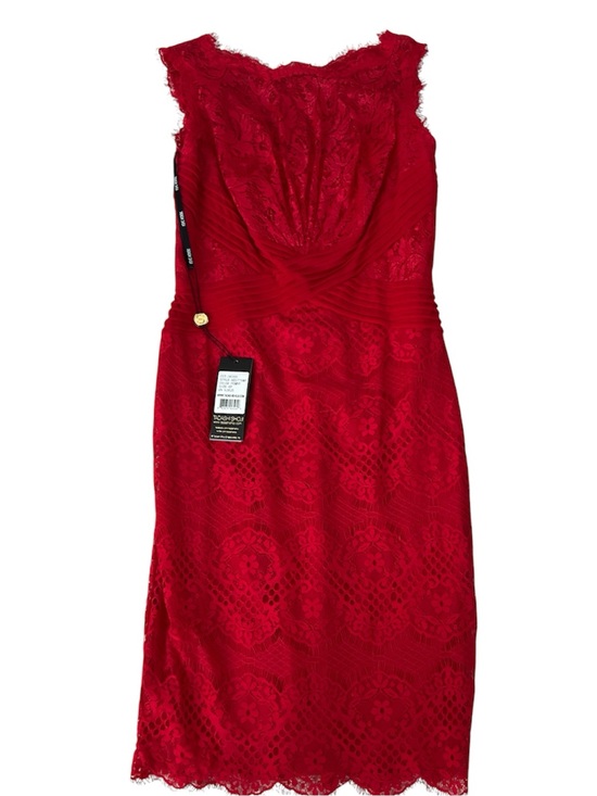 Tadashi Shoji Dresses & Skirts - Tadashi Shoji Vibrant Red Lace Evening Dress